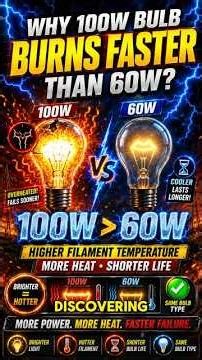 Why 100W Bulb Burns Faster Than 60W Bulb?