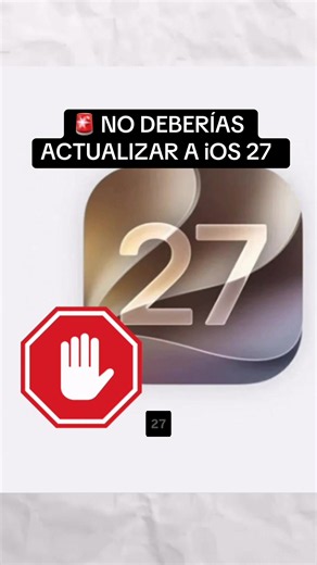 iOS 27 ya está disponible, pero quizá deberías esperar antes de instalarlo. Por ahora, iOS 26.7 incluye mejoras de seguridad y puede ser una mejor opción mientras Apple comienza a corregir los primeros errores de iOS 27. Esperar a las próximas actualizaciones podría darte una experiencia mucho más estable. #iOS27 #iPhone #Apple #iOS