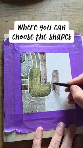 15 Minutes art fun: watercolour Tetris!