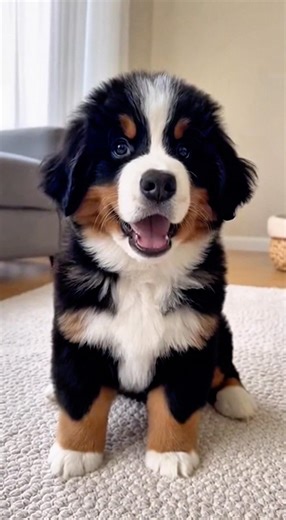 Bernese Mountain Dog Puppy’s Happy Barks & Head Tilt Will Melt You 🐶💛 #bernesemountaindog