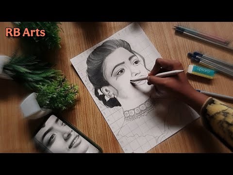 “Rashmika Mandanna Pencil Drawing | RB Arts | Realistic Sketch”