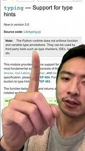 Better code with python typing or type hints to see your input and output data types!
