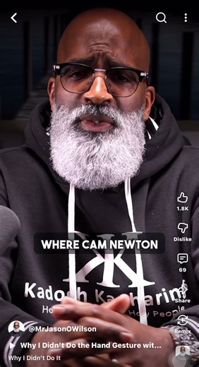 Jason Wilson breaks down the real history behind the hand sign often used by Cam Newton, clearing up the myths and showing the true meaning behind symbols that people misunderstand every day. A powerful reminder to learn before assuming. #JasonWilson #CamNewton #HandSigns #Symbolism #HistoryOfSymbols