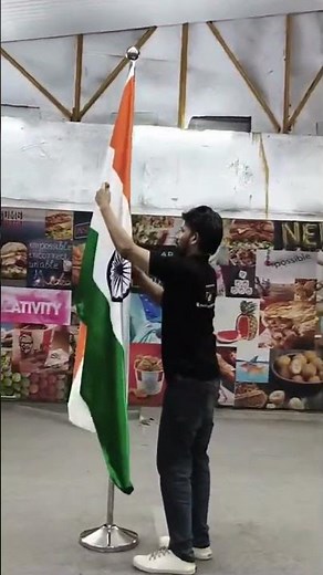 Installation of an Indian Indoor Flag 🇮🇳 | Easy Assembly & Setup Guide #indianflag #youtubeshorts