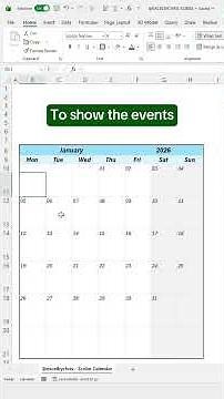 How to create a 2026 Event Calendar in Excel! #scribe #excel #spreadsheet