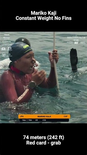 The Tiny Mistake That Turned This Dive Into a Red Card 🚩 #freediving #freedivingcompetition