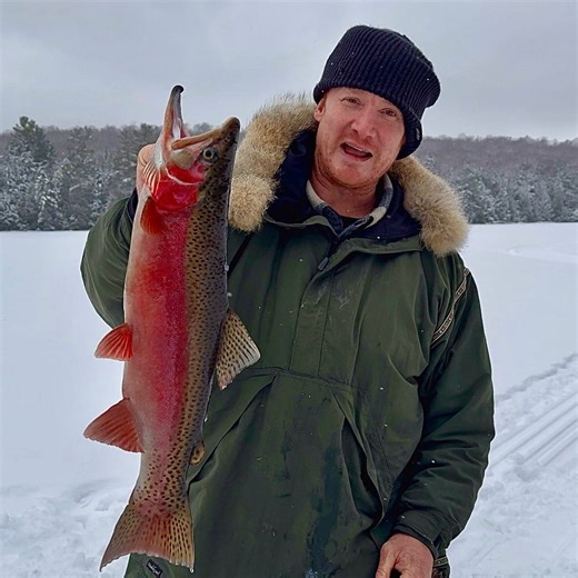 Prime ice fishing season is upon us! Today, Tegan Legge had the absolute pleasure of hanging out with the one and only Jim Baird - Adventurer best known for his triumph on Alone and fishing guide extraordinaire Steve from Yours Outdoors The guys reeled in some monsters before she arrived, so stay tuned for their content to come out on their socials and YouTube channels, but here is a sneak peak! #haliburtonforest #comewander #discoveron #winter #winterwonderland #myhaliburtonhighlands #fishing #
