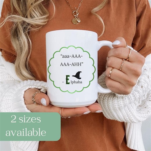 Theater Musical Quote Mug Broadway Lover Coffee Cup Gift Ceramic Dramatic Song Funny Green Witch Magic Vocal Meme Fantasy Stage Fan - Etsy