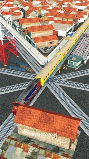 Kereta Api Cepat Melintasi Persilangan 4 Kereta Api #train #railtrack #railroad #railway