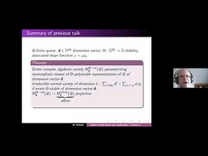 Felix Klein Lectures 2020: Quiver moduli and applications, Markus Reineke (Bochum), Lecture 4