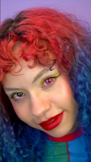 Princess Pinky Cyberdoll Cosplay Lenses try on / Pinky paradise colored contact lenses /Rainbow Eyes