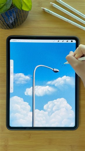 Procreate Clouds Tutorial #art #beginnerarttips #digitalart