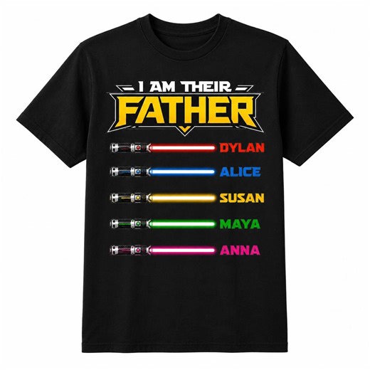 Personalized Dad Shirt, Custom Kids Names, Sci-fi Father Tee (t-shirt, Sweatshirt, Hoodie) - Etsy