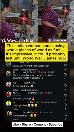 Indian Woman Cooking with Firewood – Traditional Method That Lasts Forever 😂 #shortsviral #short