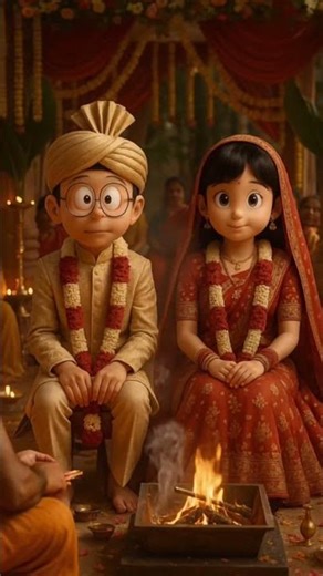 nobita & shizuka ki wedding 😍❤️#nobita #doremon