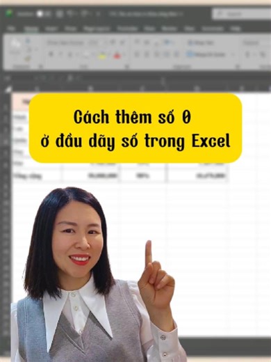 Cách thêm số 0 trước dãy số trong Excel #nguyenthithuhuyen #excel #exceltips #viralvideo #learnontiktok @tothuthoanblog