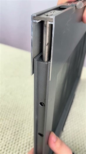 漂移口袋锁纱窗，左右移动避开外开窗把手#强宁门窗防护系统