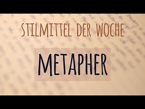 Stylistic device of the week: metaphor!