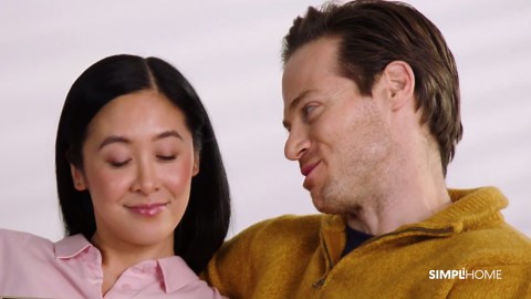 Simpli Home Safford Black and White Square Woven Outdoor/Indoor Pouf AXCODPF-374-BW