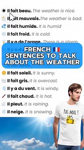 7.6K views · 201 reactions | French Weather Vocabulary - Speaking About the Weather in French #frenchlanguage #speakfrench #learnfrench | OuiTeach & French Becomes Easy | Facebook