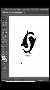 how to creat fish logo design in Adobe illustrator #1millionviews #1000subscriber #viral