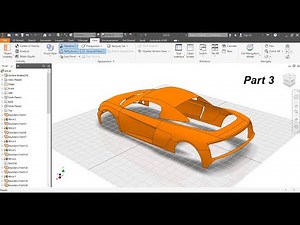|Tutorial|3D Sketch and Surface|Audi R8|Inventor Studio|Part 3|