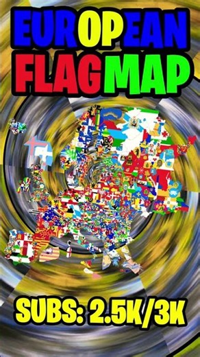 European Flag Map 🇪🇺 #geography #countryballs #mapping