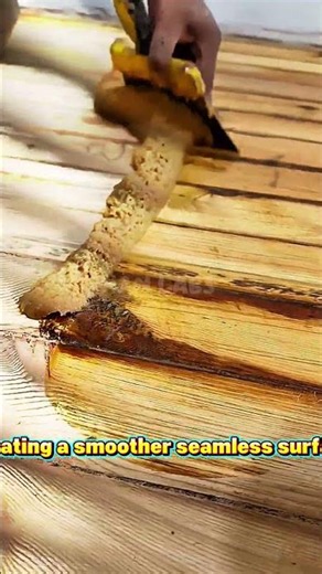 Creative Process of Filling Wooden Floor Gaps Using Sawdust and Glue