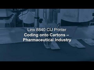 Coding onto Cartons - Pharmaceutical Industry │ Linx 8840 CIJ Printer