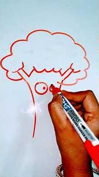 How to draw cartoon tree 🌳 #howtodraw #kidsdrawing #shorts ‪@PalakEducationArts‬