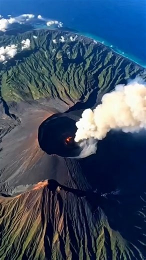 Inside a volcano seen from space