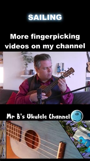 Sailing - Fingerpicking SHORT | Mr B's Ukulele Channel #ukulele #music