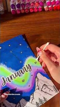 Colouring My January Bullet Journal Title Pages - Part 1 ✨