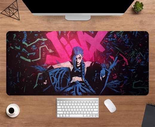 Jinx Desk Mat | Arcane Mouse Pad | Large Desk Pad | TV Show Desk Decor - Etsy