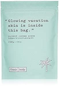 Frank Body Coconut Coffee Scrub | Natural & Cruelty Free Exfoliating Body Scrub | Hydrating Vegan Scrub For Skin Care, Stretch Marks, Acne, And Cellulite | 1ct, 200g -- 7.05oz
