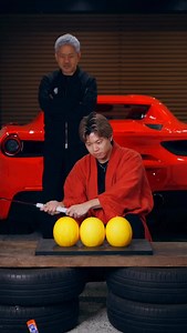 Cut three Golden Melon with the sharp knife🔪✨ #knife #sharpening #sharpener #asmr | 研師Ryota