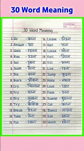 30 Basic Words Meaning | Word Meaning | Word Meaning in English | 30 Word Meaning