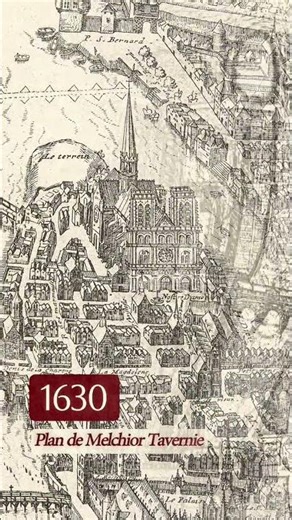 Retour en cartes sur Notre-Dame #notredame #histoiredeparis paris #oldmaps #cathedral