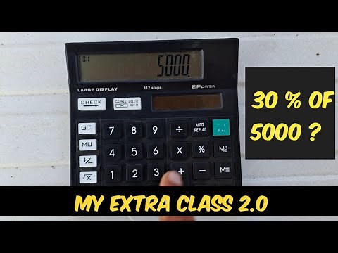 How to calculate 30% of 5000 using calculator