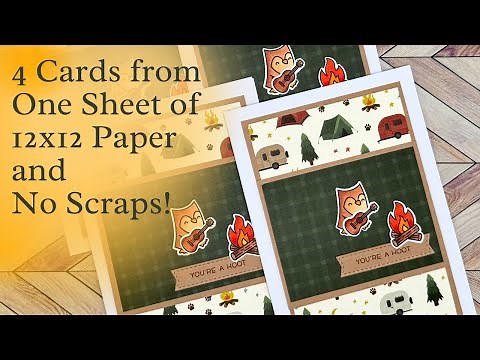 Use 12x12 Paper Fast! | 4 Cards No Scraps