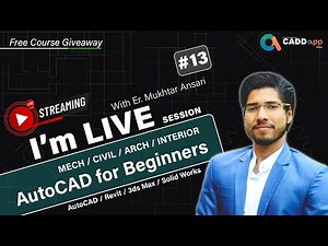 AutoCAD Basic for Beginners Live #13| AutoCAD Commands #shorts #autocad