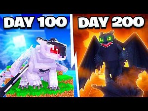 I Survived 200 Days in HOW TO TRAIN YOUR DRAGON in HARDCORE Minecraft!