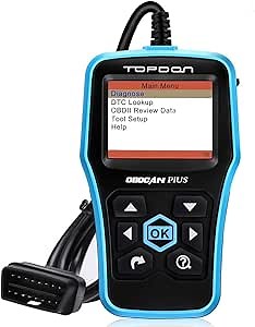 Topdon OBD2 Scanner, Plus 2.0 Car Code Reader OBD2 Full Function with Emission Test, MIL Turn off, Codes Reading/Clearing, DTC Lookup and O2 Test