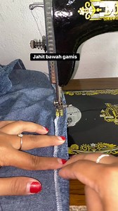 Jahit bawah gamis #gamis #CARA #tips #sewing #Taylor #handmade #clothing #skills #permak #denim #fblifestyle #diy | Fitriani