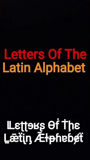 letters of the latin alphabet