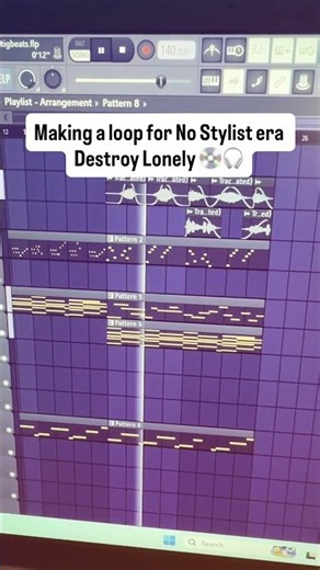 Making a loop for No Stylist era Destroy Lonely ❕💿 #flstudio
