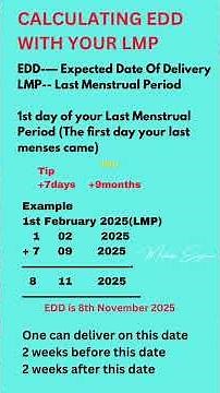 Calculating The EDD using LMP , Naegele’s Rule #shortvideo #shorts #pregnancysymptoms