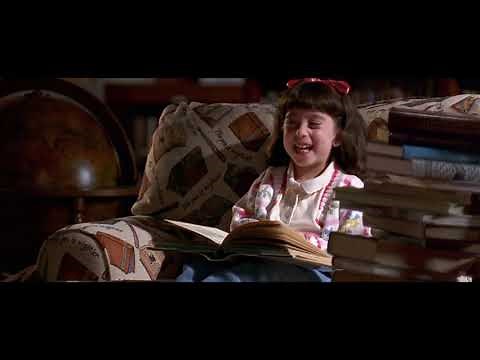 Matilda going to the public library with subtitles