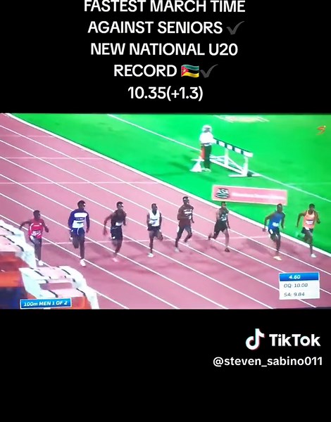 grazie for the stumble at the start🙏🏽 #trending #trackandfield2k24 #100m #trackandfield #longjumper #trackandfieldtiktoks #stevensabino