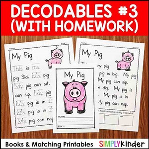 Decodables Set 3 (with matching homework)